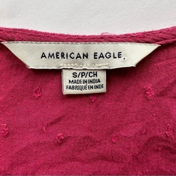 American Eagle v-neck  top with dropped sleeves, empire waisted, loose & flowy - Picture 6 of 12